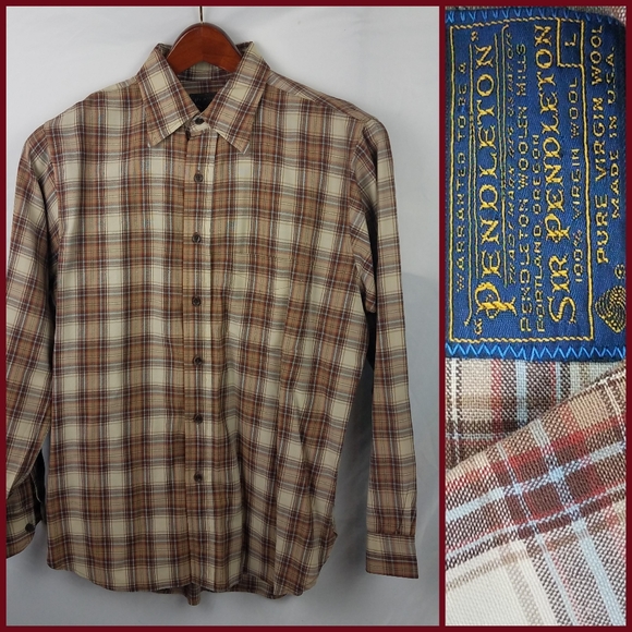 Pendleton Other - Vintage Sir Pendleton Lightweight Wool Shirt sz L